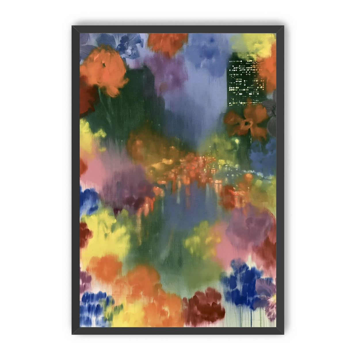 City lights in painted bloom