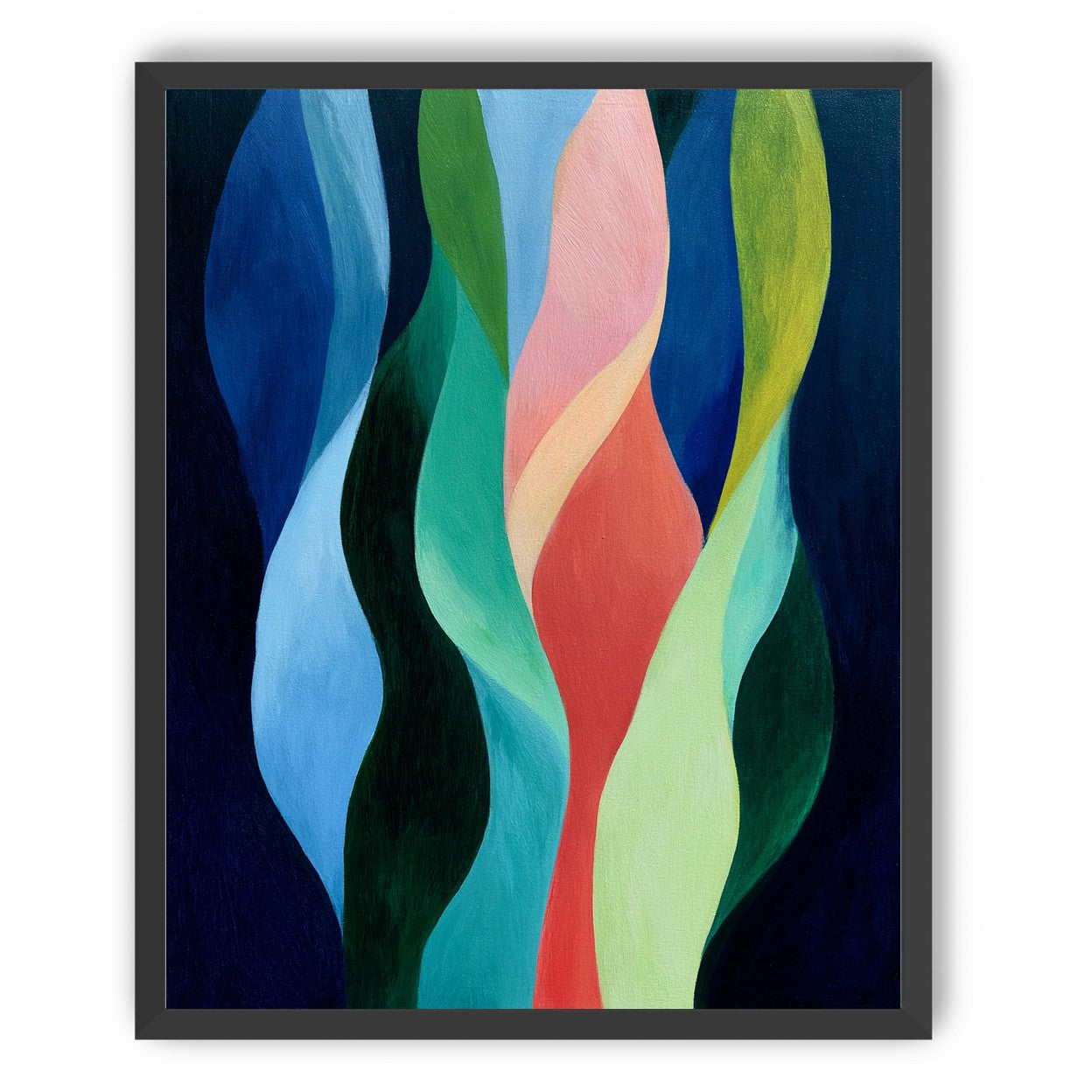 Layered wavy color bands