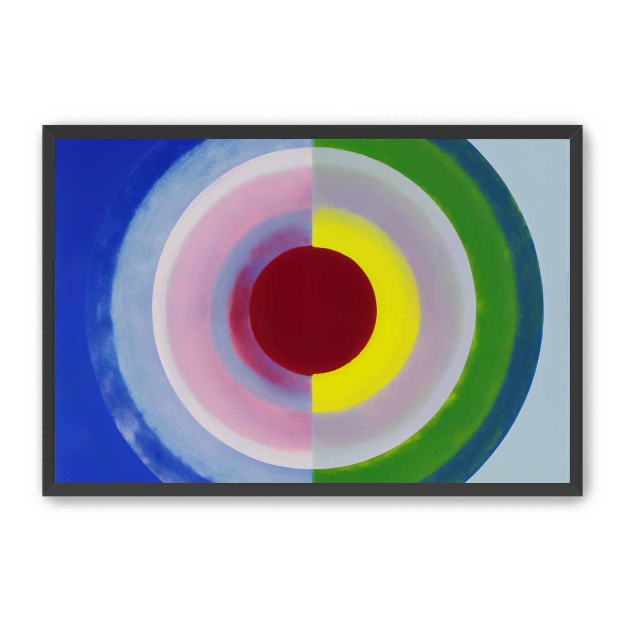 Blue and green split circle