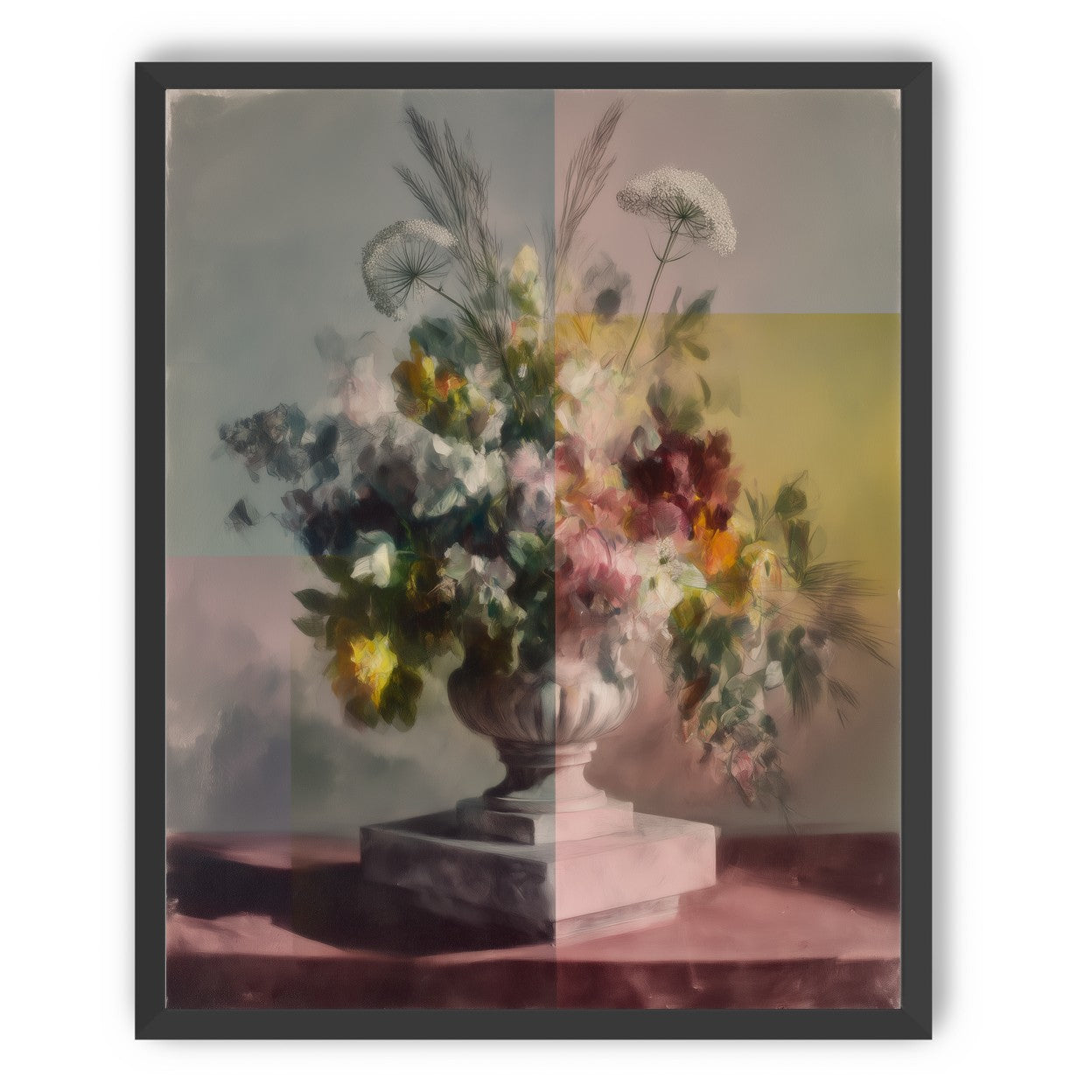 Bouquet in divided light