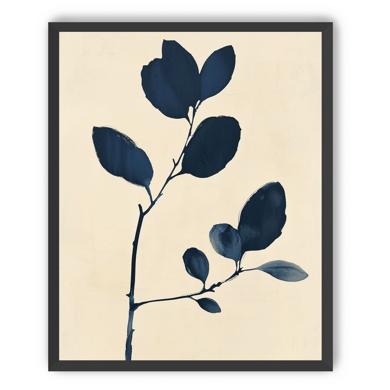 Ink leaves on bare stem