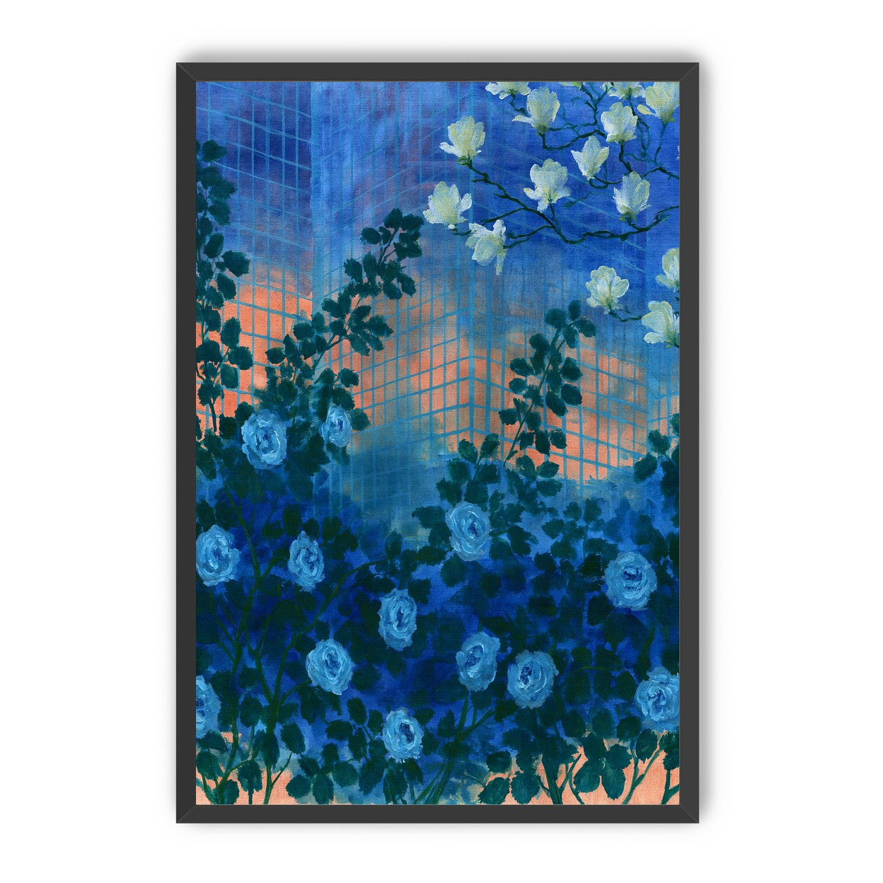 Roses climbing the grid
