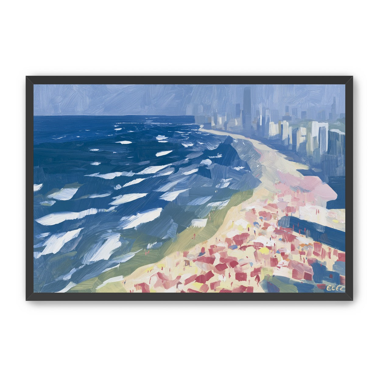 City towers above the surf