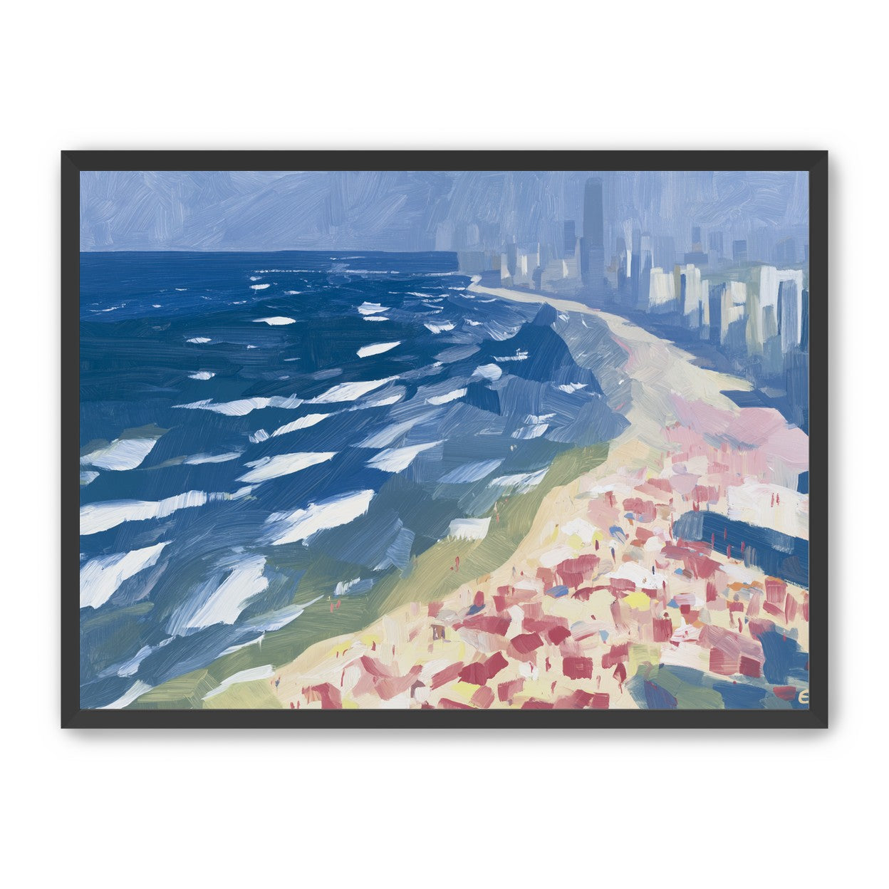 City towers above the surf