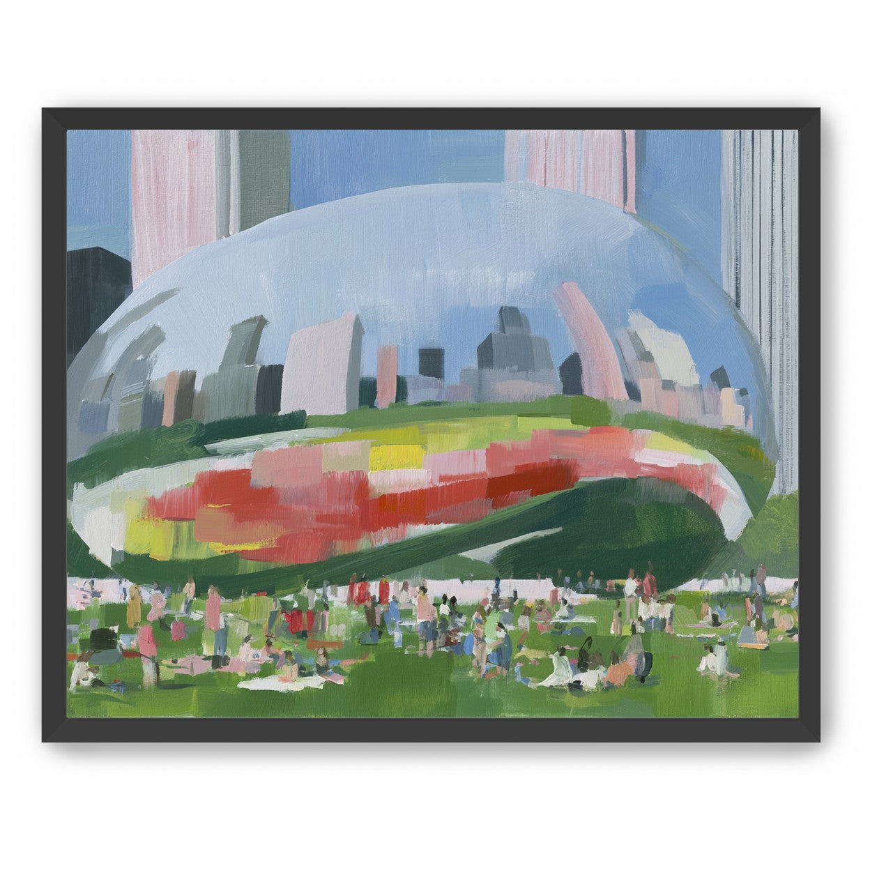 Picnic under the mirrored dome