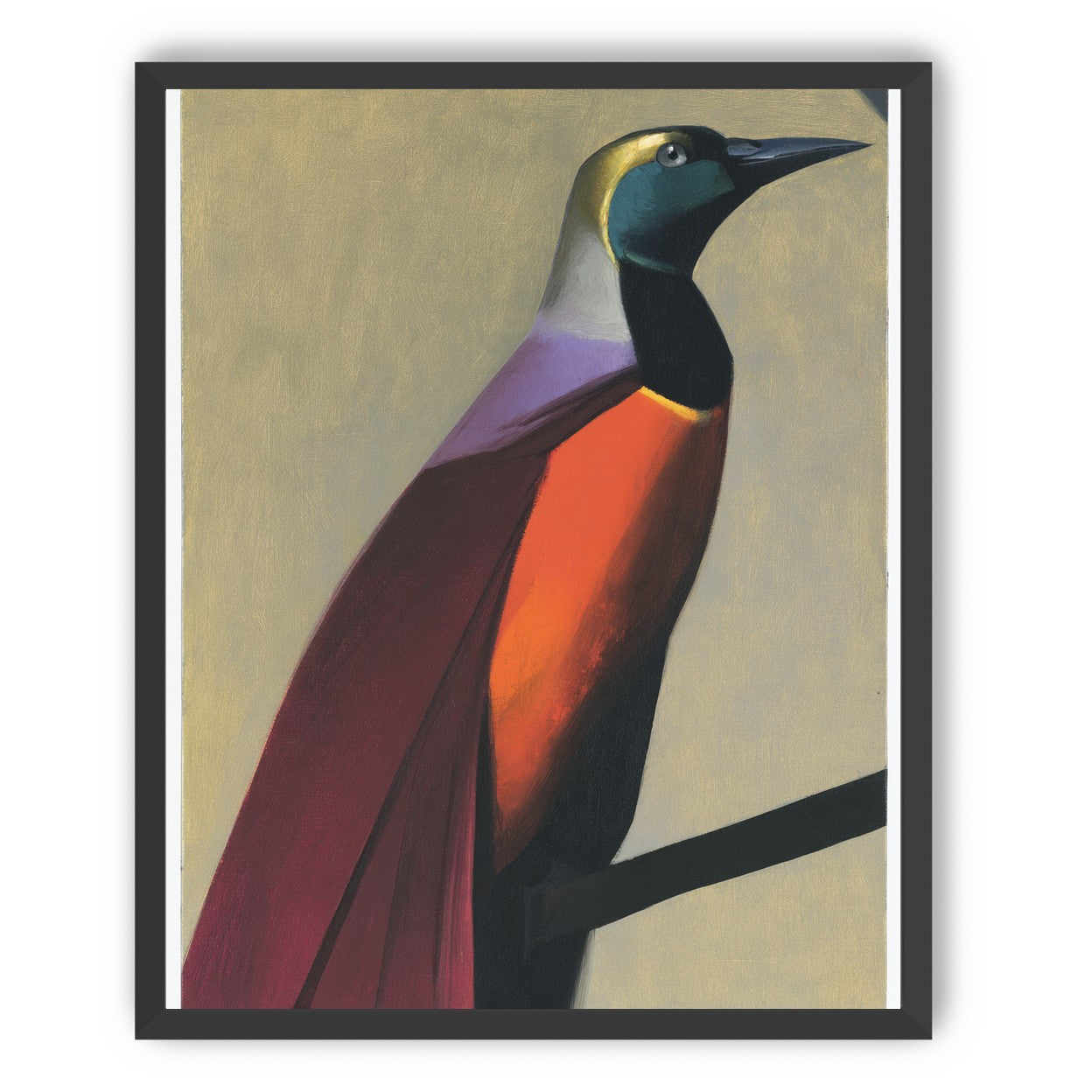 Bright bird on a branch