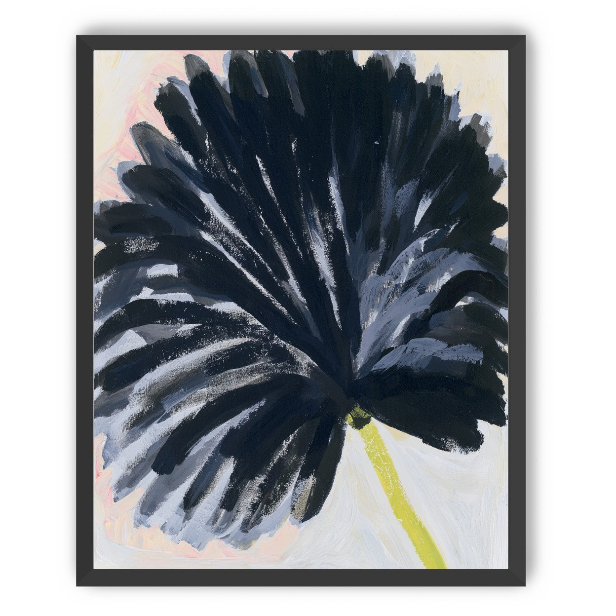 Black petals in pale light