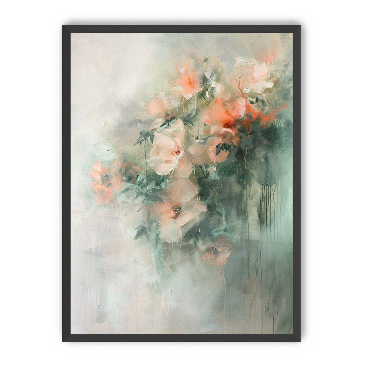 Pale flowers within the mist