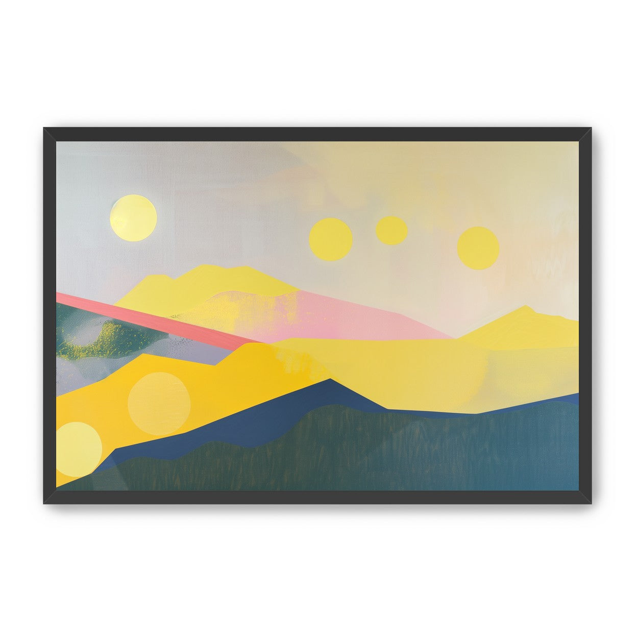 Many suns above the hills