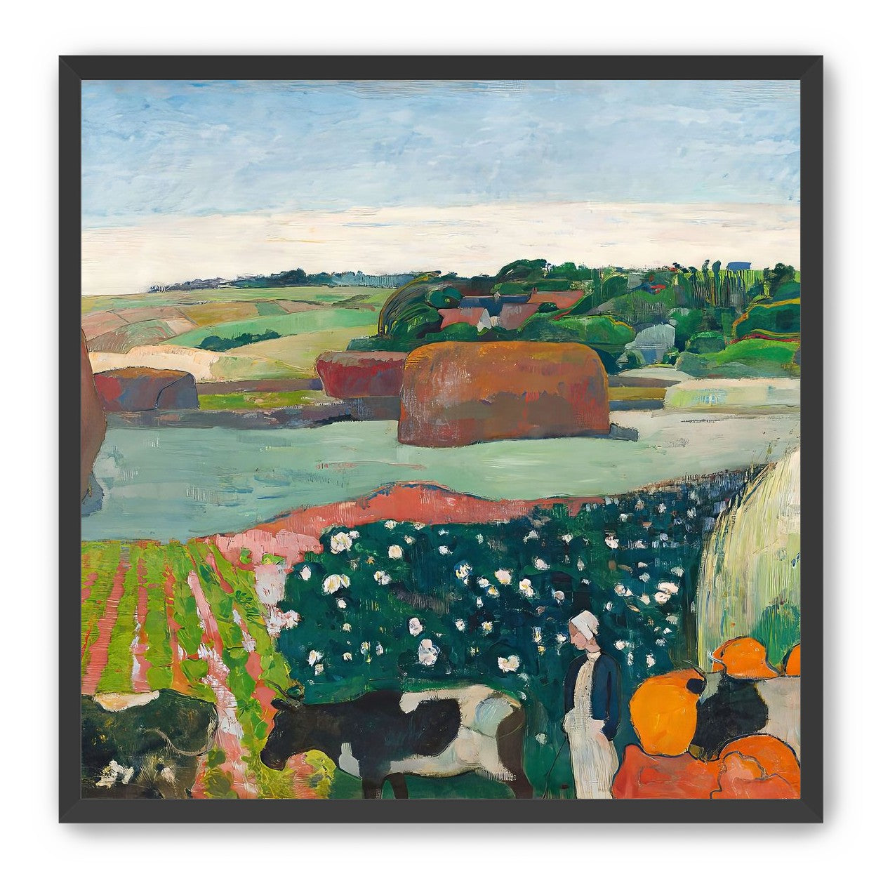Haystacks in Brittany by Gauguin