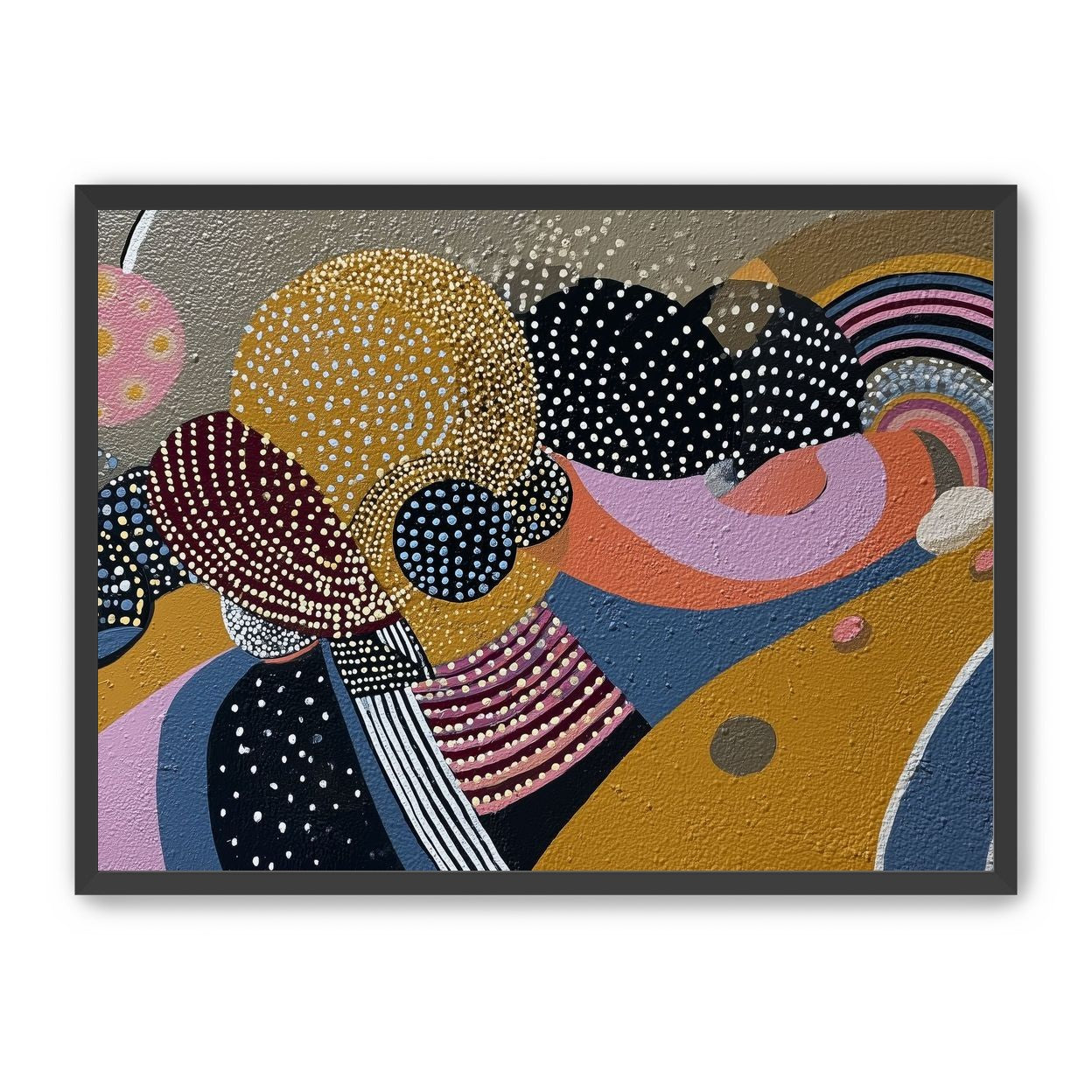 Overlapping Dotted Shapes