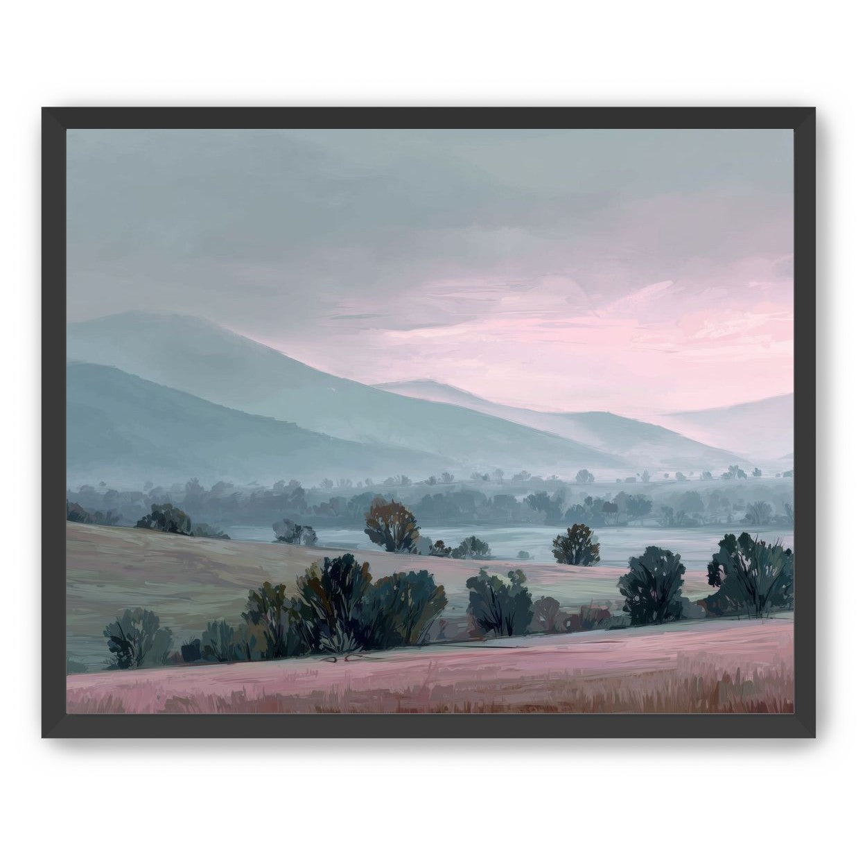 Low Hills Fading into Mist