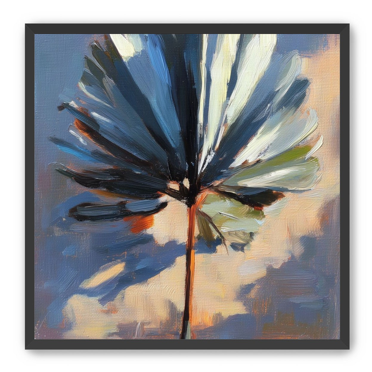 Veined Leaf in Thick Paint