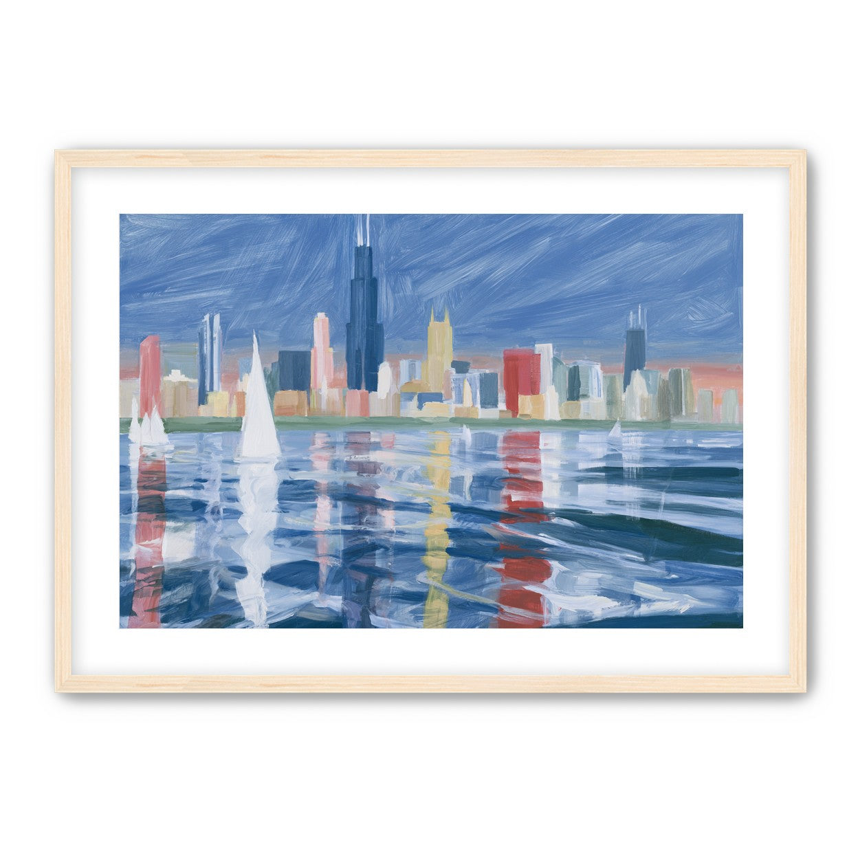 Sailboats before the skyline