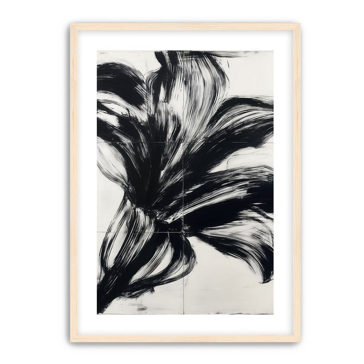 Black surge on white grid