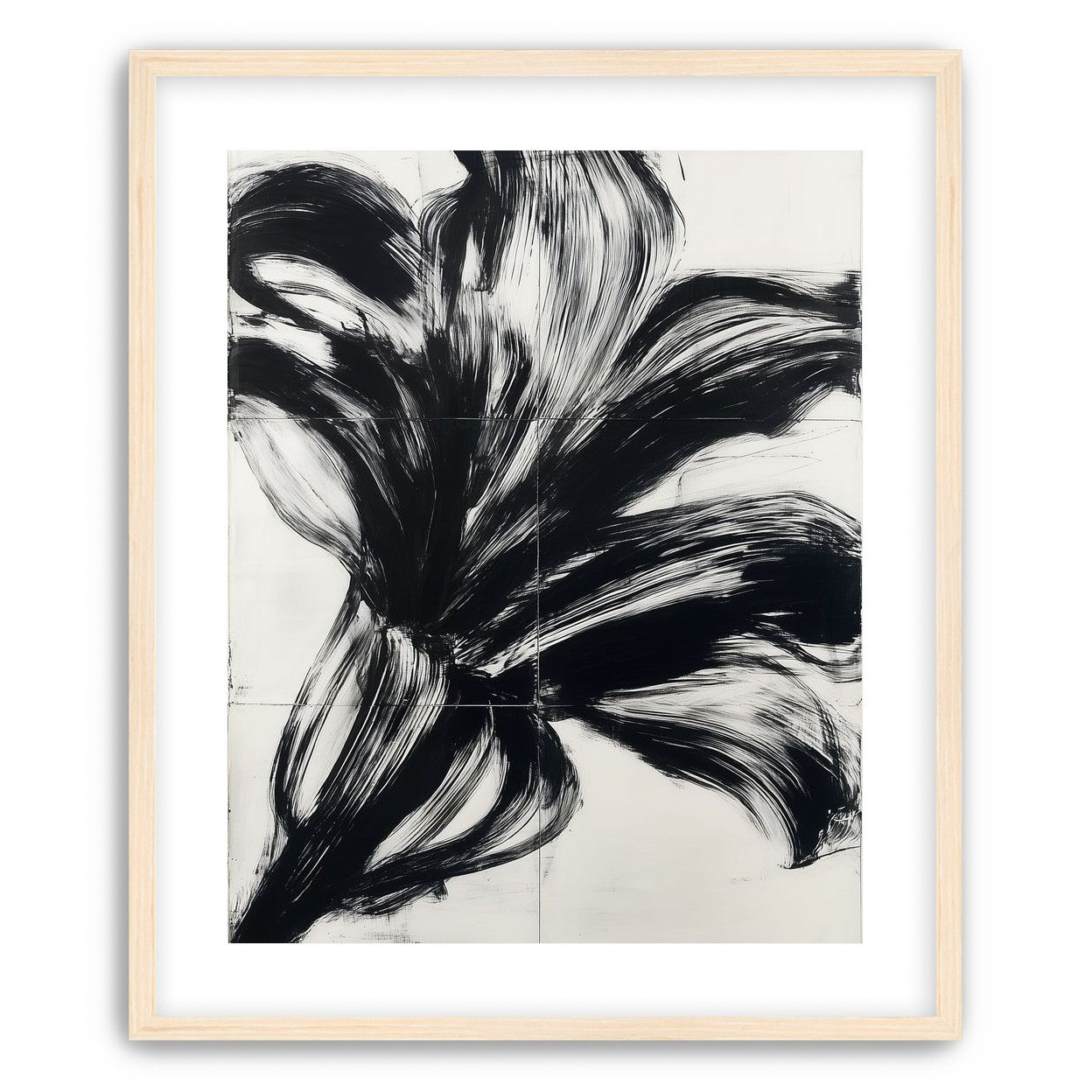 Black surge on white grid