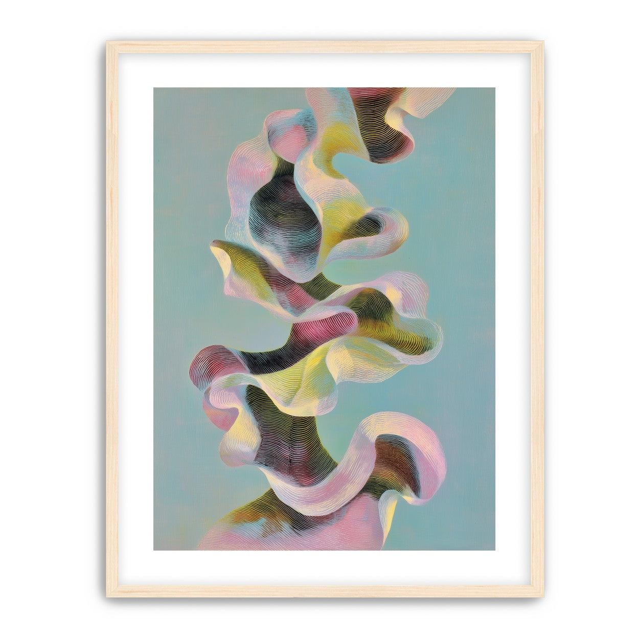Folded ribbons in suspension