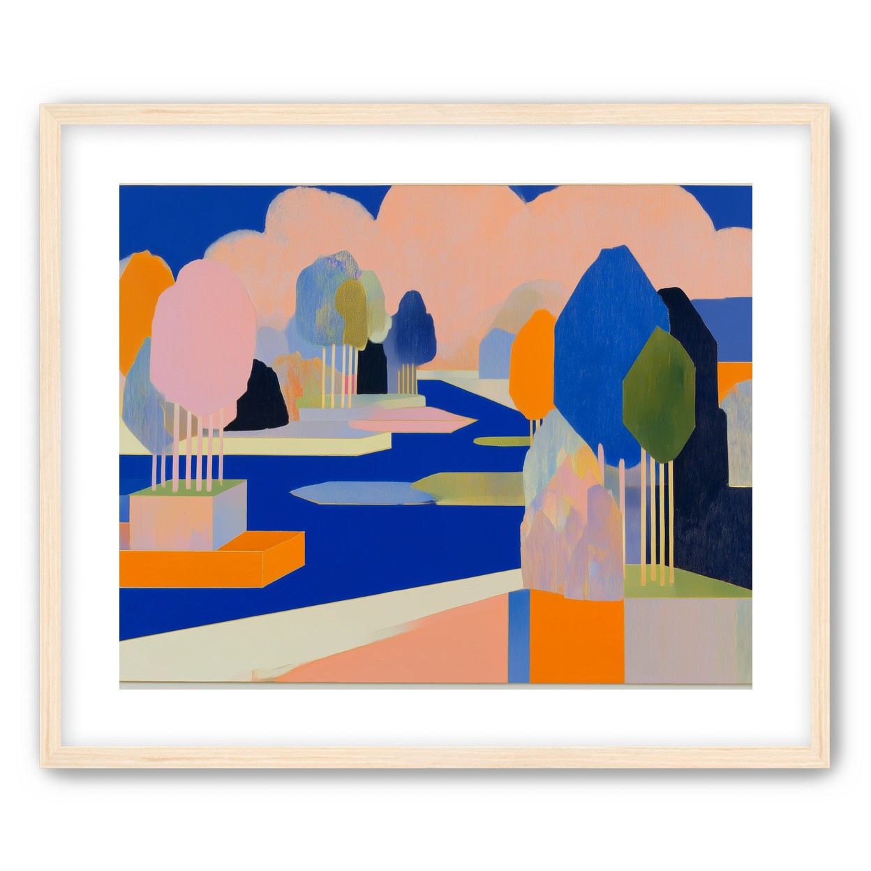 Trees among the blue bends