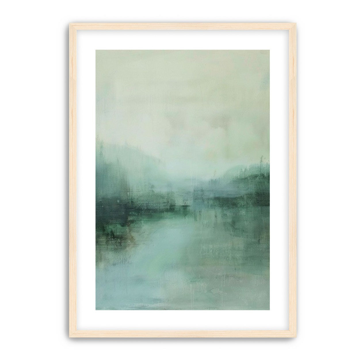 Misty harbor with boats