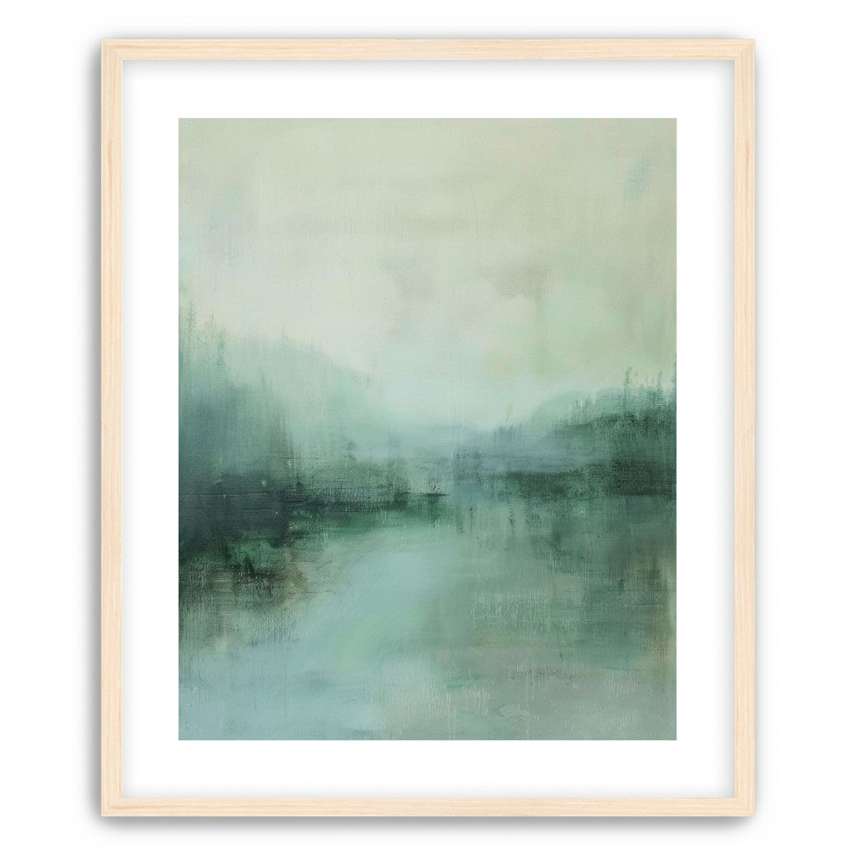 Misty harbor with boats