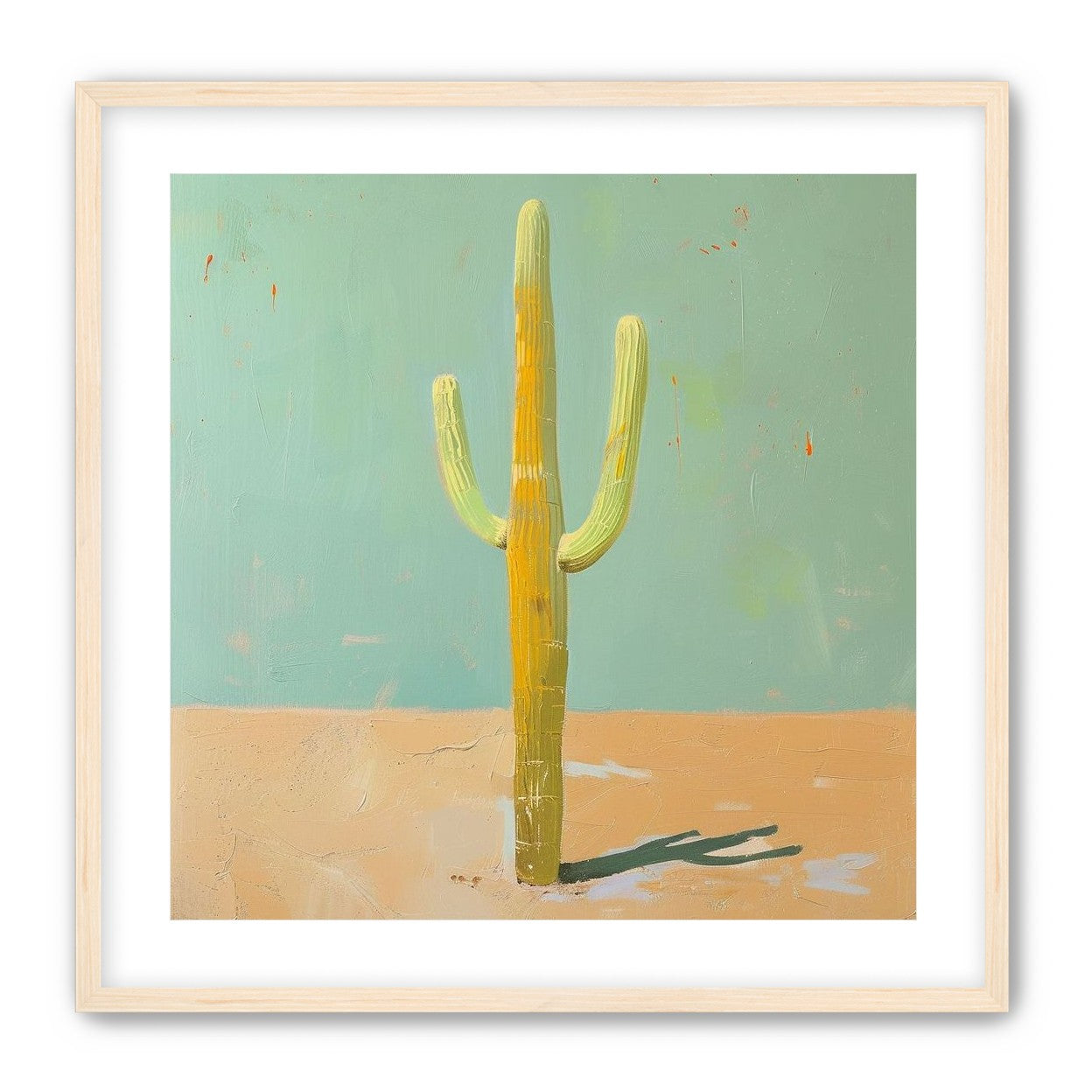 Saguaro beneath a pale sky