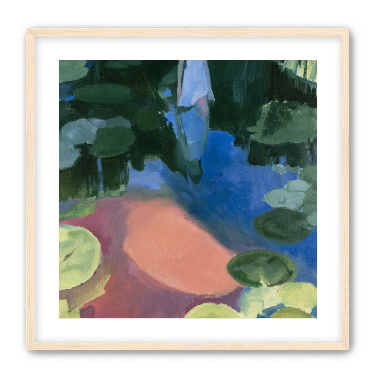 Woman in the lily pond