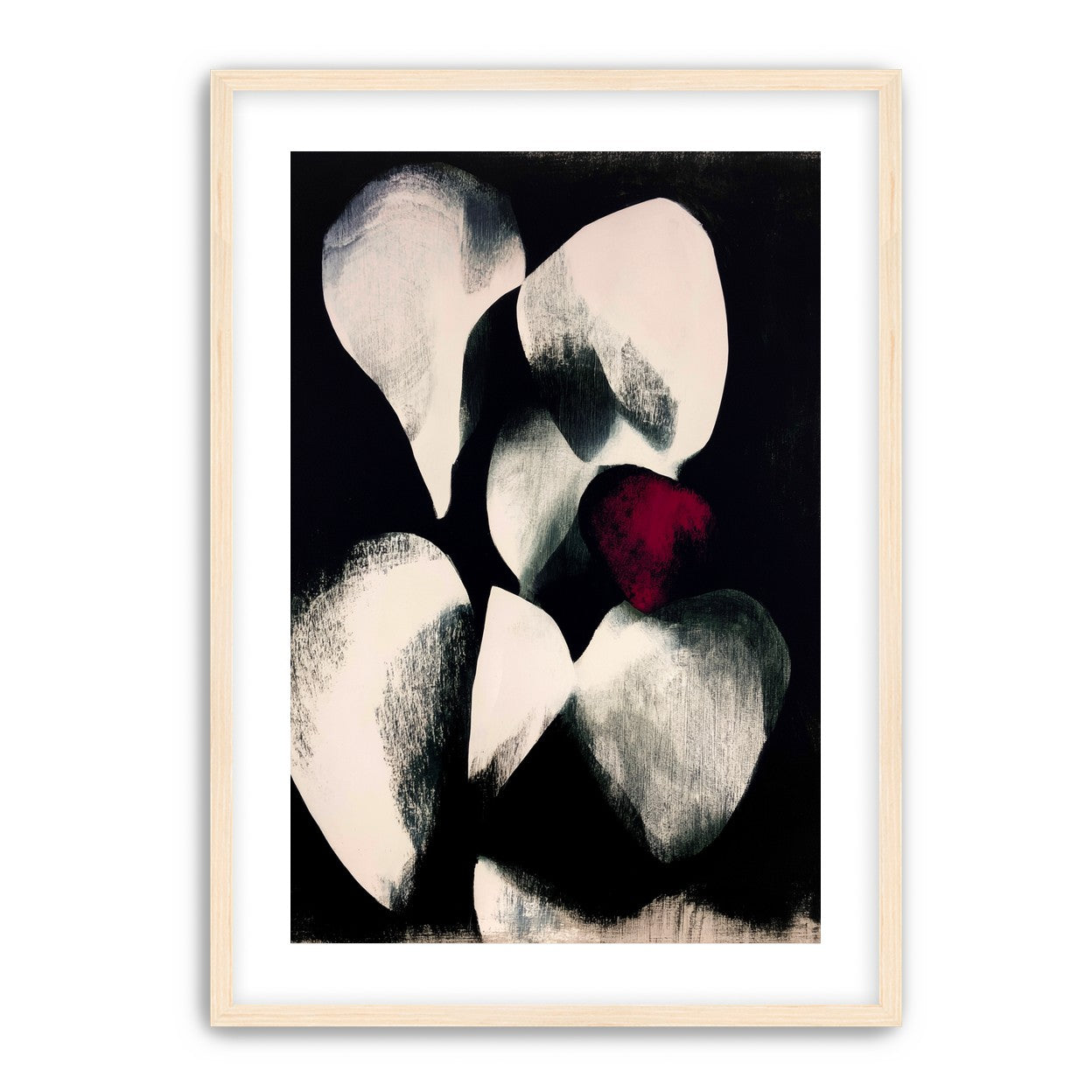 Red petal in shadowed bloom