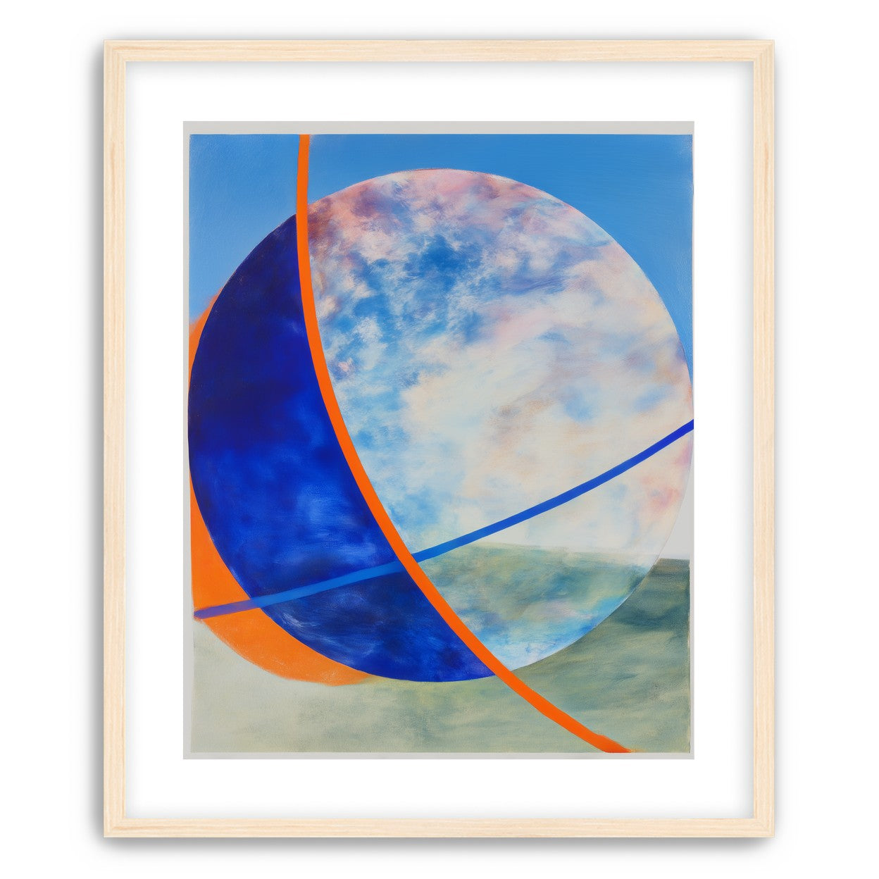 Orange cut through the circle