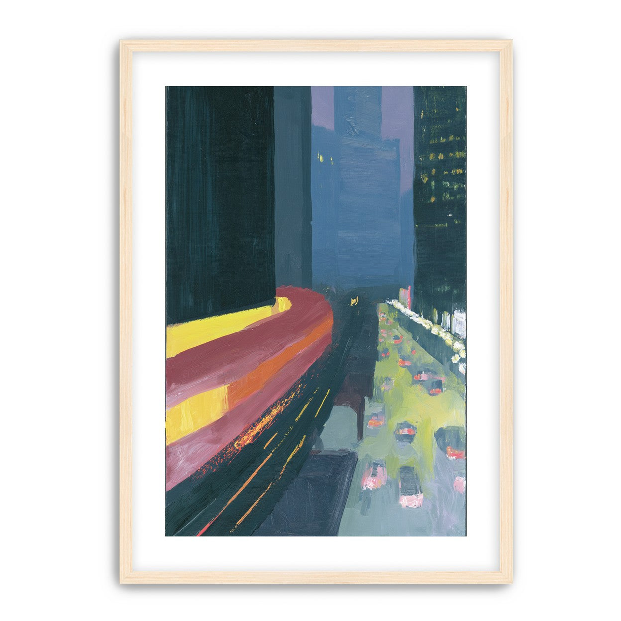 A bright bend downtown