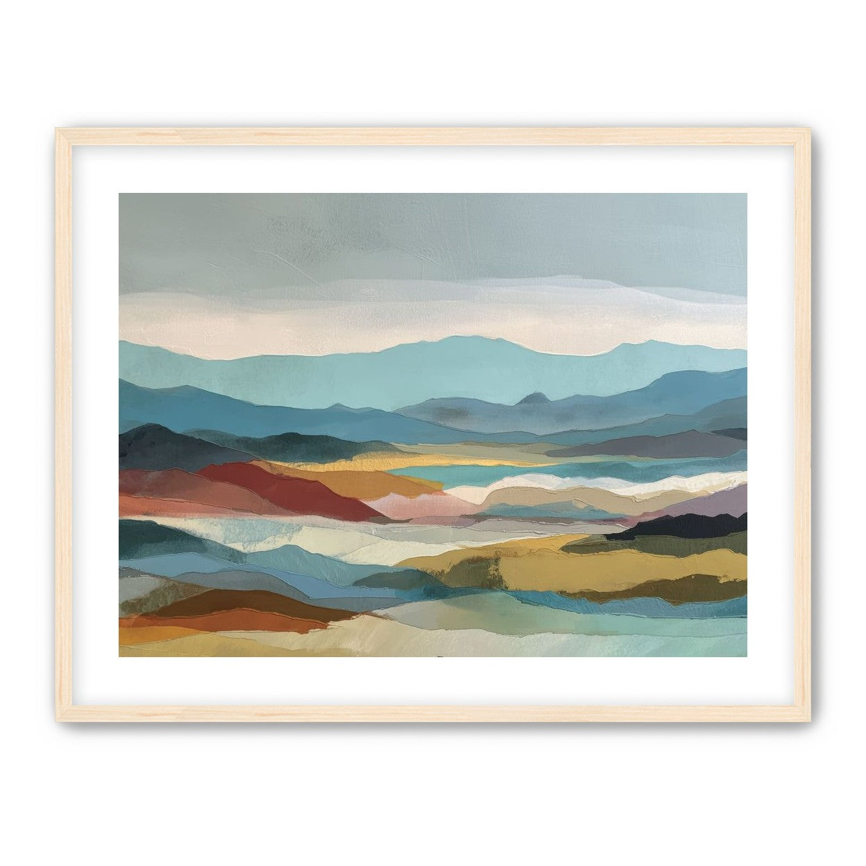 Layered Hills in Cool Bands