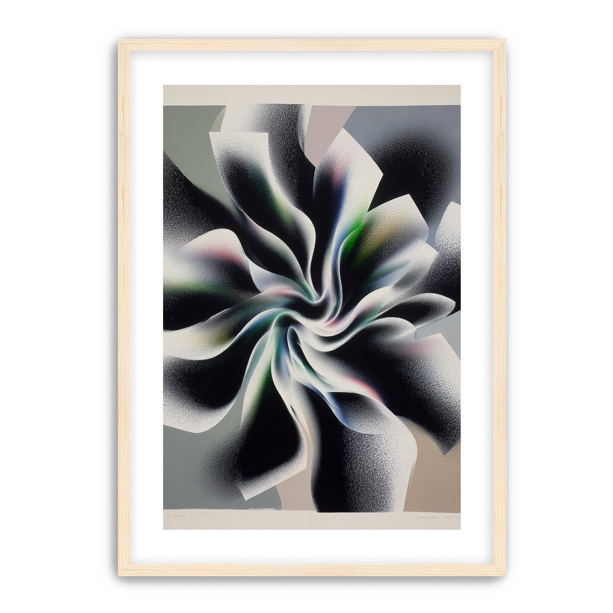 Spiral fold within pale blocks