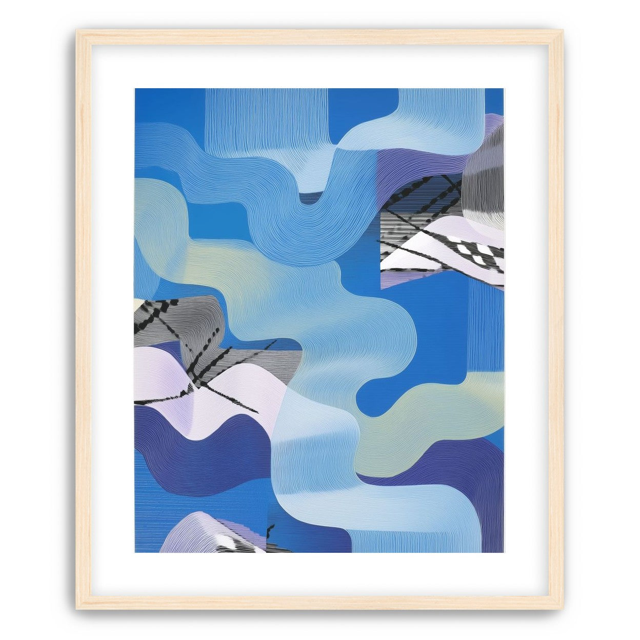 Waves within blue blocks