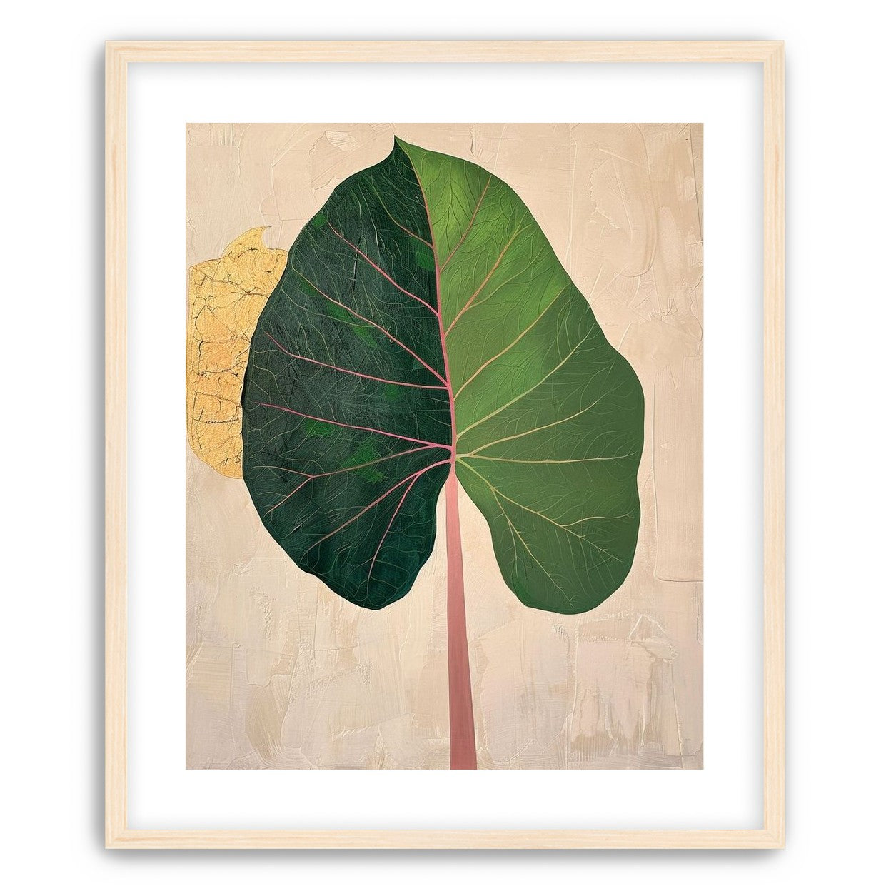 Split green leaf portrait
