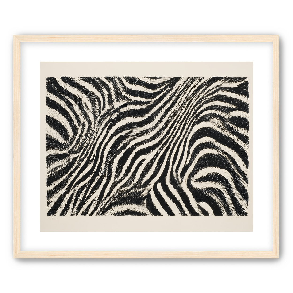 Zebra stripes across the frame