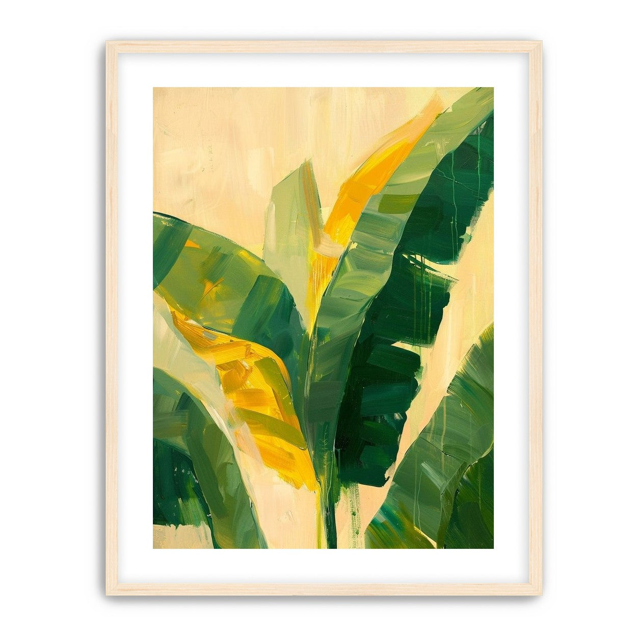 Yellow breaks through green leaves