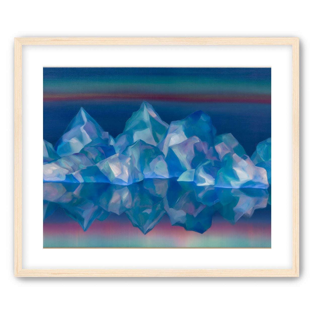 Icebergs in banded twilight
