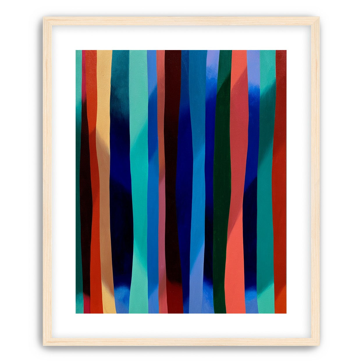 Blue shadow under bright stripes