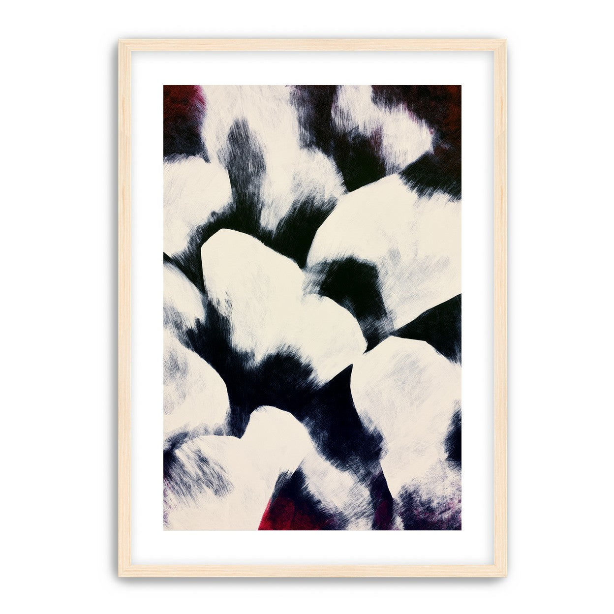 White blocks among dark ground