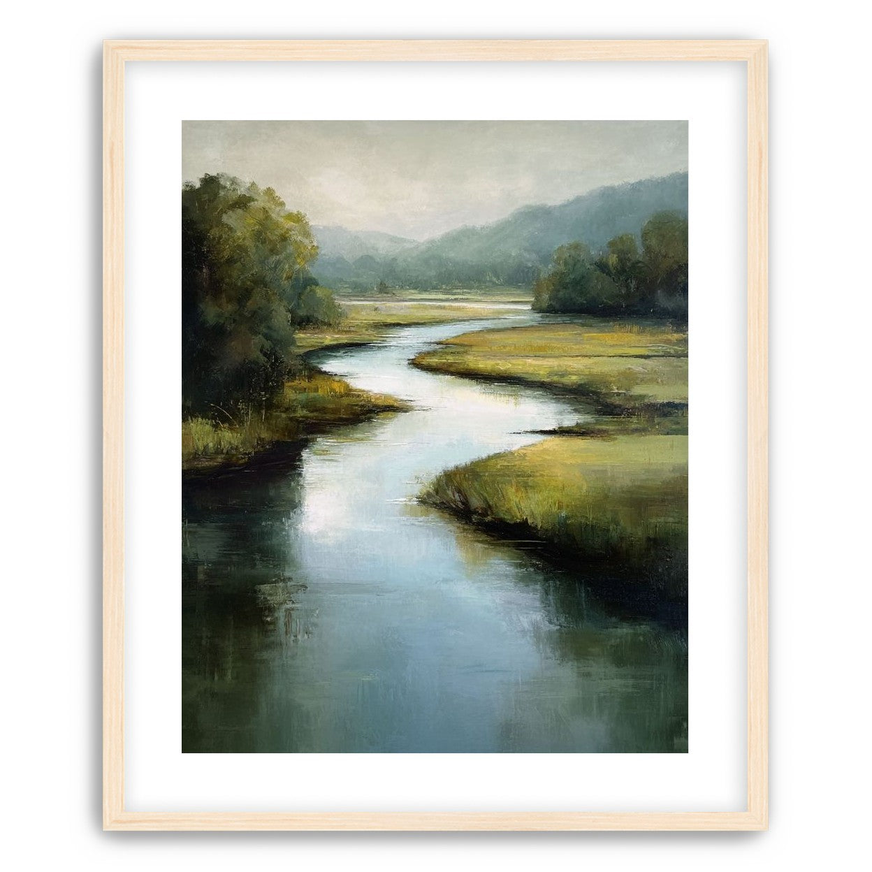 Pale sky in the river