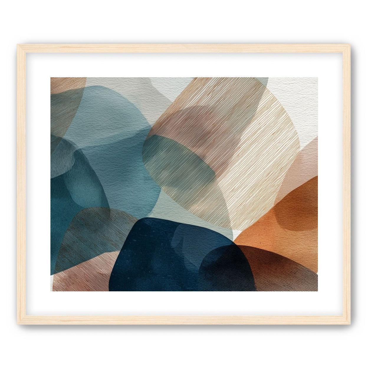 Translucent Ovals with Diagonal Grain
