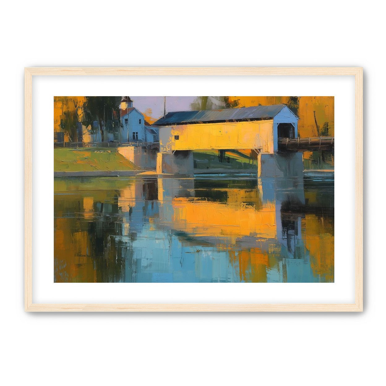 Covered Bridge In Fall