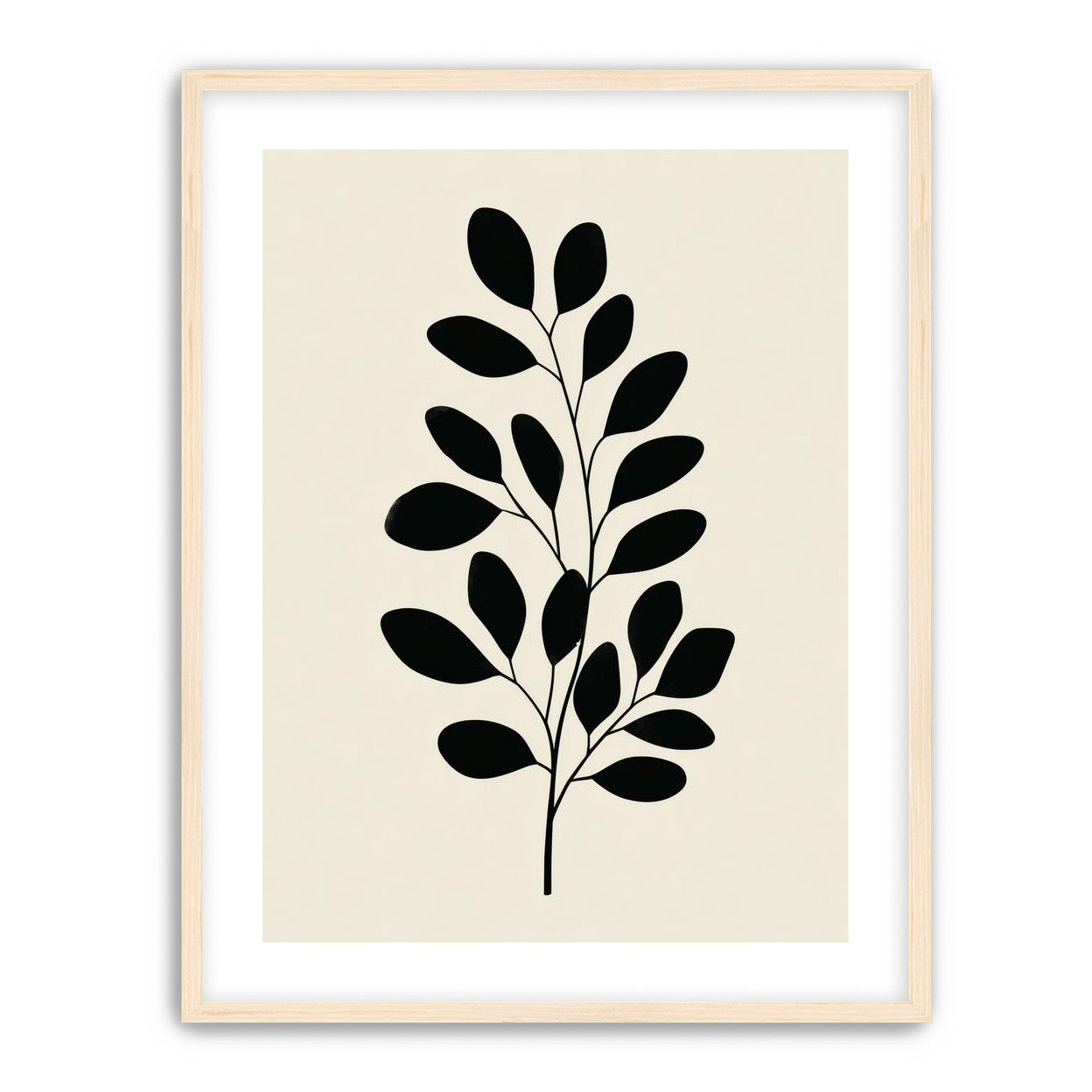 Plant Cutout on Cream