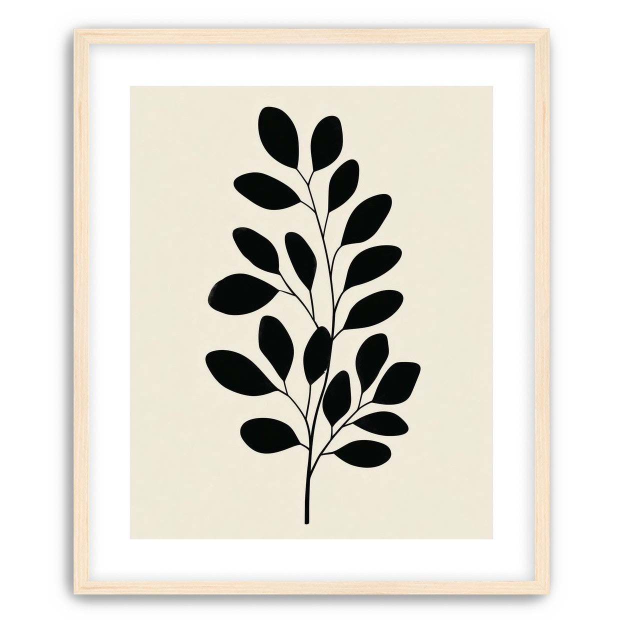 Plant Cutout on Cream