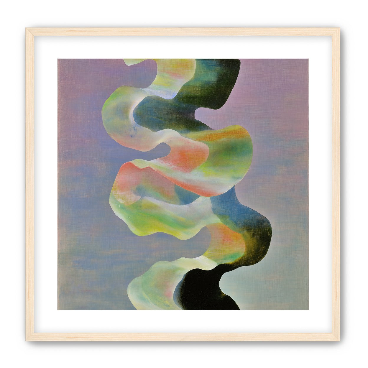 Twisting painted ribbon bands
