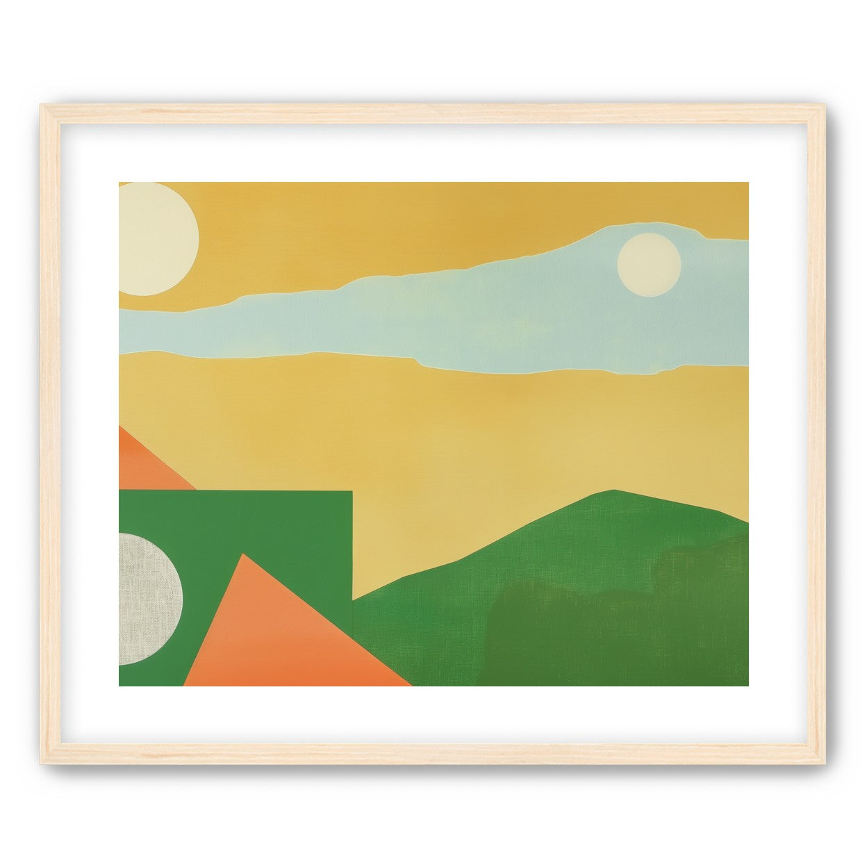 Two suns in yellow sky