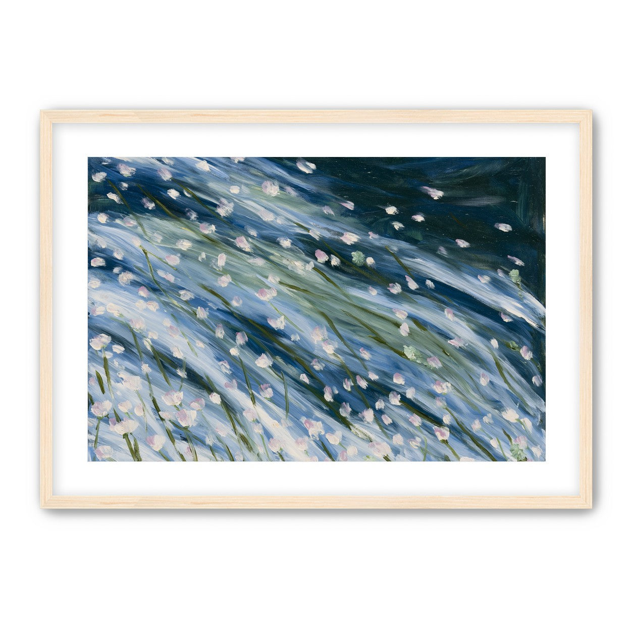 Flowers in a blue rush