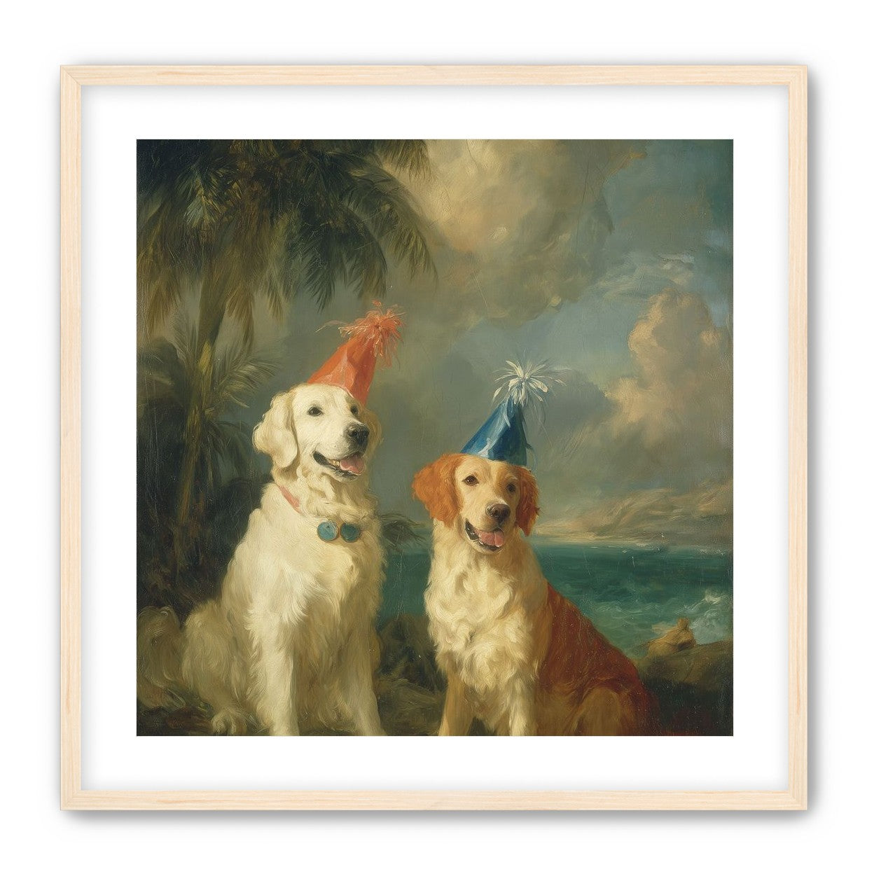 Party hats by the sea