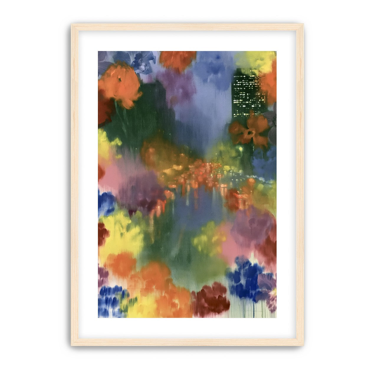 City lights in painted bloom
