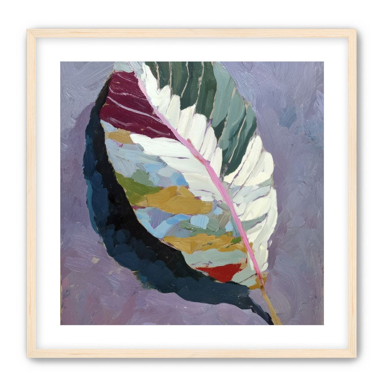 Leaf Form with Divided Color