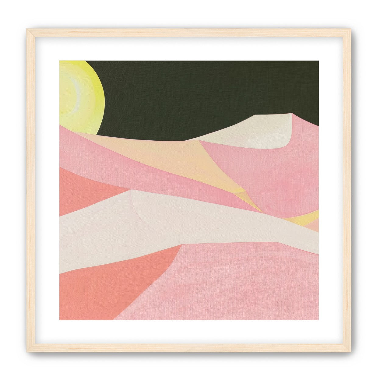 Sun over folded dunes